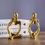 1pc Thoughtful Character Statue Ornament Decorative Figurine Office Desk Decoration Art Sculpture Gifts Home Decor Accessories - Image 2