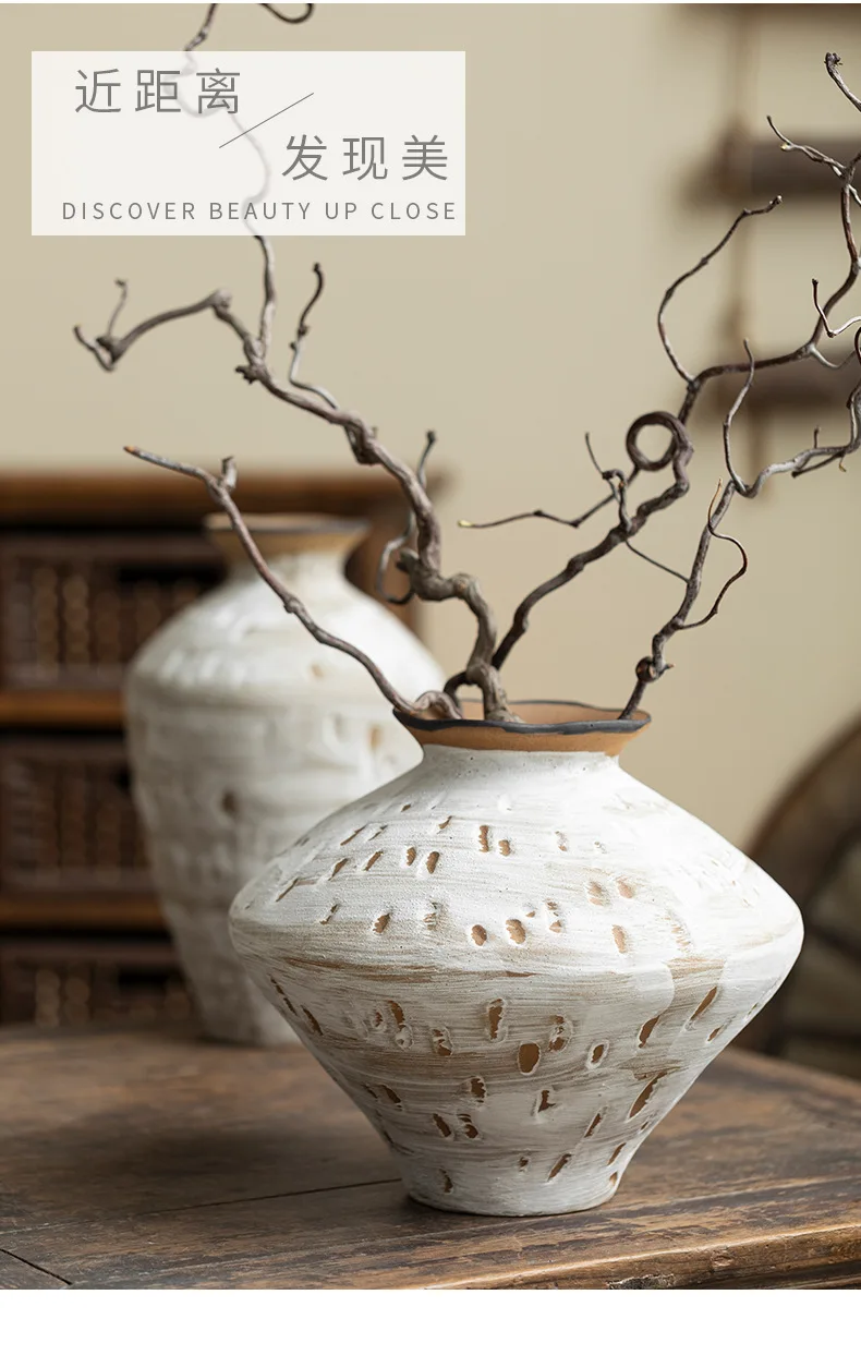 Home Decor Retro Art Wabi Sabi Style Handmade Ceramic Hydroponic Vase Hotel Decoration 4 kf S62749fe6c7df49f7960ba7a269f0d90cN