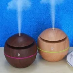 Wood Grain Vase Humidifier Aroma Diffuser USB Ultrasonic Cool Mist Essential Oil Silent Ultrasonic Humidification Office Home - Image 2