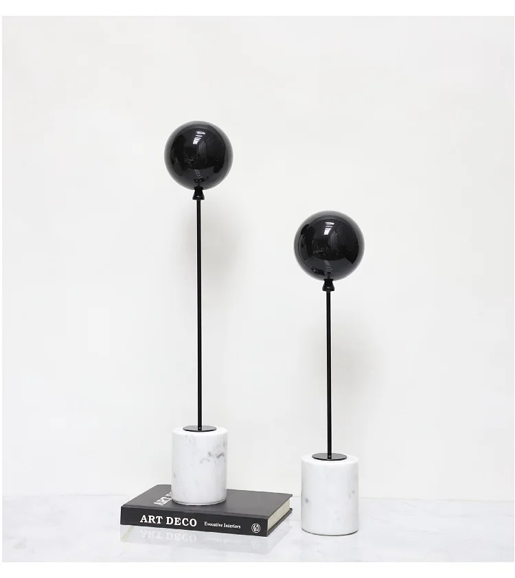Minimalist Balloon Art Sculpture, Natural Marble Base, Tabletop Ornaments, Metal Balloon Sculpture, Room Aesthetic Decoration 12 kf S636811d46d434d4b969422f7e95c1e4fc