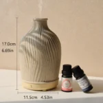 vase shape Ceramic Aromatherapy humidifier Household resin ultrasonic air mute humidifier for Home Office - Image 6