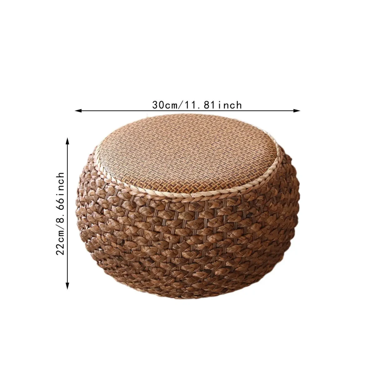 Rattan Pouf Ottoman Round Footrest Lightweight Comfortable Foot Stool for - Image 6