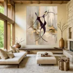 Vibrant Hand-Painted Abstract Dance Canvas for Inspired Spaces - Image 4