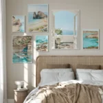 Amalfi Coast Serenity: Vibrant Landscape Wall Art Print