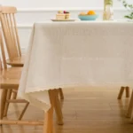 Elegant Cotton Linen Tablecloth with Tassels & Jute Lace Decor - Image 6