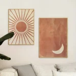 Bohemian Sun & Moon Canvas Art Set for Modern Decor - Image 4