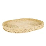 Handwoven Rattan Bread Basket Food Fruit Vegetables Serving Baskets with Dust Proof Cover Pantry Organizer for Kitchen - Image 4