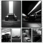 Stunning Black & White Luxury Car Canvas Art for Modern Homes