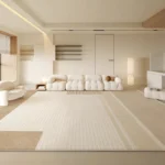 VIKAMA Simple Cream Style Living Room Carpet Light Luxury Sofa Coffee Table Blanket Bedroom Bed Full of Carpet Home Decoration
