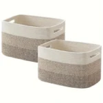 1 Bohemian style cotton rope woven storage basket, large capacity toy, home decoration, Christmas and New Year gift organizer - Image 6