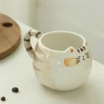 Charming Cat-Shaped Ceramic Mug - 13 oz Coffee Delight - Image 2
