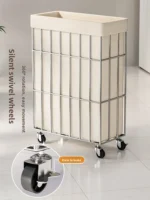 Large Capaci Dir Laundry Basket with Wheels Batoom Home Use Storage Basket for Clothes And Dir Clothes Sorting - Image 5