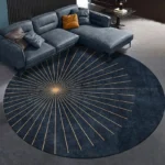 VIKAMA Round Crystal Velvet Carpet Soundproof & dirty-resistant Rug Office Computer Swivel Chair Rocking Table Study Bedroom Mat - Image 6