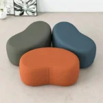Fashion Curved Seat Cushion Ottoman Dressing Makeup Shoe Stool Pouf Soft Fleece Bench Adutls Baby Kids Gift Home Decor Furniture - Image 2