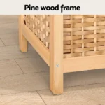 Wooden Laundry Hamper Bathroom Storage Cabinet Organizer Bag for Clothes Stylish and Functional Home Storage Solution - Image 6