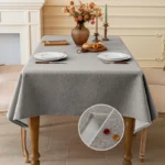 Elegant Waterproof Cotton-Linen Tablecloth for Dining Bliss - Image 2