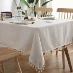 Elegant Linen Cotton Tablecloth for Weddings & Parties - Image 4