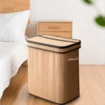 Large Laundry Basket Laundry Hamper Tall Freestanding Organizer with Lid Clothes Hamper Storage Basket for Living Room Dorm - Image 4