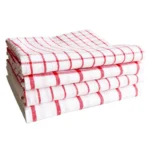 Charming Red & White Plaid Cotton Tea Towel for Festive Flair - Image 3