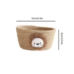 1pc 16x9CM Cartoon Animals Hand Woven Cotton Rope Storage Basket Kids Toys Desktop Organizer Sundries Storage Box - Image 6