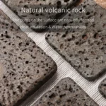 Cup Mat Volcanic Stone Coaster Table Accessories Teaset Absorbent Heat-Resistant Natural Stone Hand-Polished Drink Coaster 9x9cm - Image 6