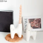 Ceramic Candle Holders White Triangle Candlestick Crafts Creative Aromatherapy Candlestick Indoor Atmosphere Home Decoration Art - Image 4
