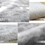 Gray Carpet for Living Room Plush Rug Bed Room Floor Fluffy Mats Anti-slip Home Decor Rugs Soft Velvet Carpets Kids Room Blanket - Image 4