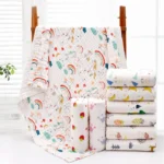 Cotton Baby Bath Towel Boys Girls Towel Blanket For Newborn Baby Bathrobe 4 Layers Gauze Washcloth Infant Swaddle