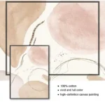 Bohemian Beige Geometric Canvas Art for Chic Interiors - Image 6