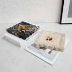 Natural Marble Travertine Tray Square Scalloped Edge Natural Stone Jewelry Organizer Home Decor Storage for Key Rings Essentials - Image 3