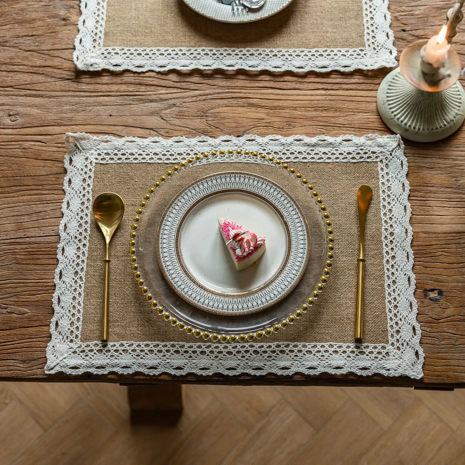2 PCS Braided Placemats Heat Resistant Jute Table Mats Farmhouse Woven Fabric Natural Place Mats for Decorations Indoor Outdoor 8 kf S71e87b556ffc487ca25ea8eddf9452d6b