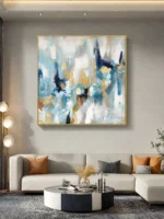 Scrolled Abstract Oil Painting on Canvas – High-End Hand Painted Wall Art for Home Decor - Image 2