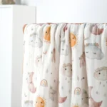 HappyFlute New One Piece Digital Print Bamboo Cotton 2 Layers Super Soft Muslin Swaddle High Quality Wrap For Newborn Blanket - Image 3