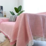 Woven Cotton Sofa Cover Blanket Solid Color Non-slip Sofa Towel for Living Room Furniture Decor Tapestry Couch Cover - Image 4