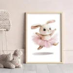 Whimsical Ballerina Bunny Canvas Set for Girls' Rooms - Image 3