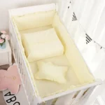 Princess Style, Solid Color Lace Crib Circumference, Crib Products, Baby Bedding, All-season Crib Bumper Baby Crib Accessories - Image 2