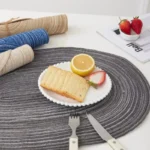 1/6/10pcs 35x50cm Big Oval Braided Placemats Natural Woven Table Mats for Dining Table Place mats Blue Khaki Cream 식탁매트 Салфетки - Image 3