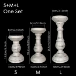 Charming White Wooden Candle Holder for Cozy Home Vibes - Image 2