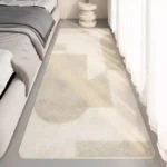 VIKAMA Upgraded Material Simple Lines Bedroom Bedside Rug Living Room Bathroom Kitchen Non-slip Washable Carpet Mat Home Decor - Image 3
