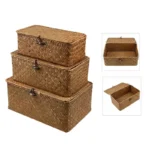 1PCS Manual Woven Storage Basket Lid Debris Consolidation Box Sorting Jewelry WF1016 - Image 4