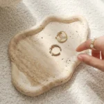 Creative Desktop Storage Trays Light Luxury Bedroom Cosmetics Unique Stone Tray Exquisite Home Jewelry Decoration Accessories
