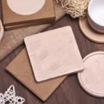 2PCS/Lot 8.8cm Walnut Wooden Coaster Round Square Beech Blank Wood Cup Mat Durable Heat Resistant Tea Coffee Cup Pad Placemats - Image 4
