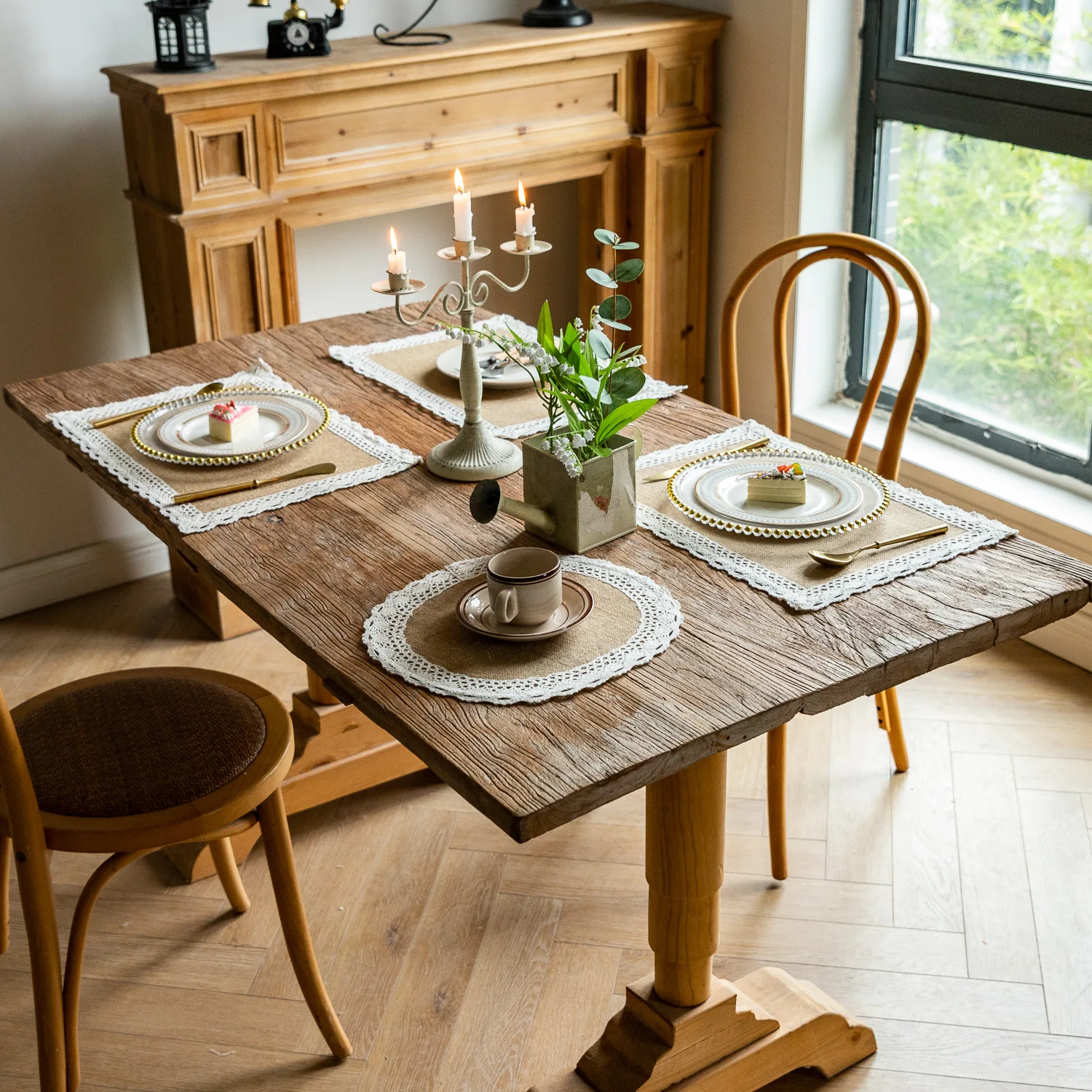 2 PCS Braided Placemats Heat Resistant Jute Table Mats Farmhouse Woven Fabric Natural Place Mats for Decorations Indoor Outdoor 1 kf S7780d99afdd84f1aae0277f012a85b30l