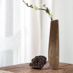 Wooden Vase Wooden Flower Vase Table Ornament Home Decoration For Indoor Outdoor Patio Hallway Bathroom Bedroom Centerpieces