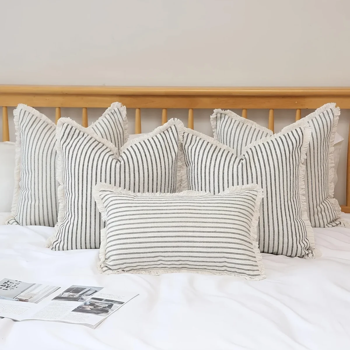 1pc Throw Pillow Covers - Comfortable Striped Throw Pillowcase For Home Bedroom Living Room, Car & Sofa Decor - Perfect Gift - Image 3