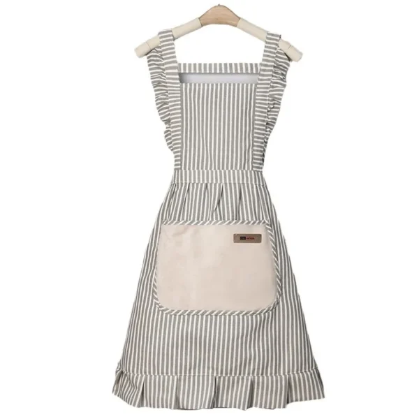 Chic Custom Logo Apron: Durable Cotton-Linen with Towel Pocket