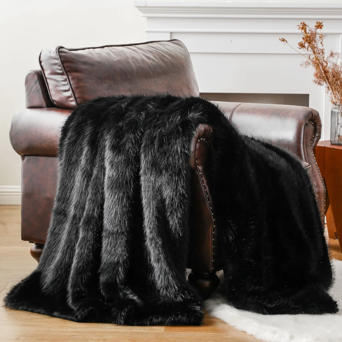 Battilo Fluffy Soft Blankets Luxury Fur Blanket For Bed Sofa Mink Faux Fur Throw And Blankets Large Warm Blanket For Home Decor - Image 5