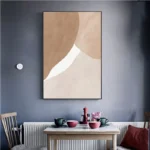 Beige Brown Abstract Canvas Art for Modern Living Spaces - Image 4