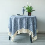 Chic Linen Cotton Kitchen Set: Tablecloth, Towel & Apron - Image 3