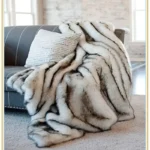 Plush soft and warm Raschel synthetic fox rabbit fur blanket, thick and luxurious girl gift, winter sofa bed, sofa - Image 2